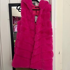 Prima Donna Bright Pink Faux Fur Vest